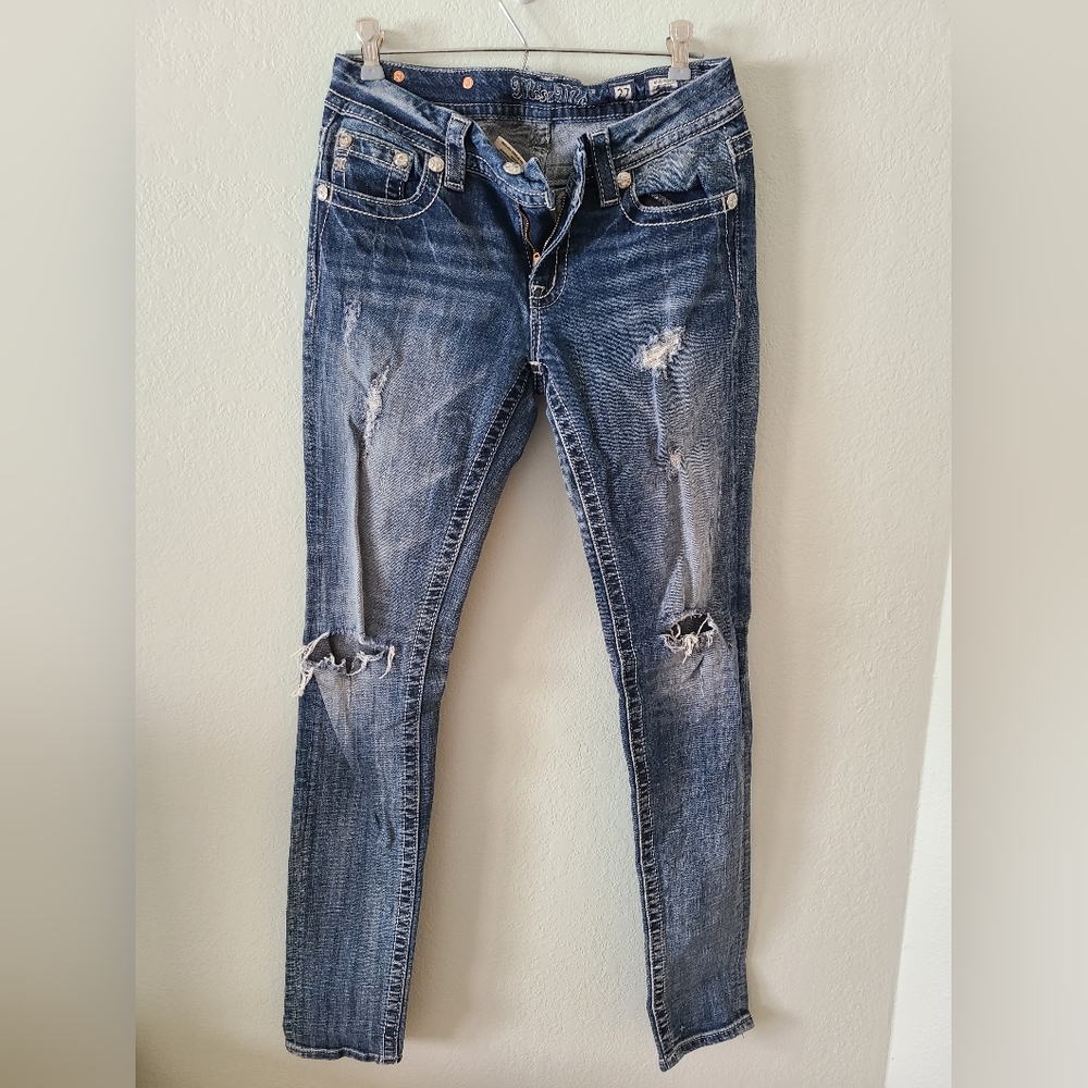 Miss Me Mid Rise Skinny Distressed Jeans
